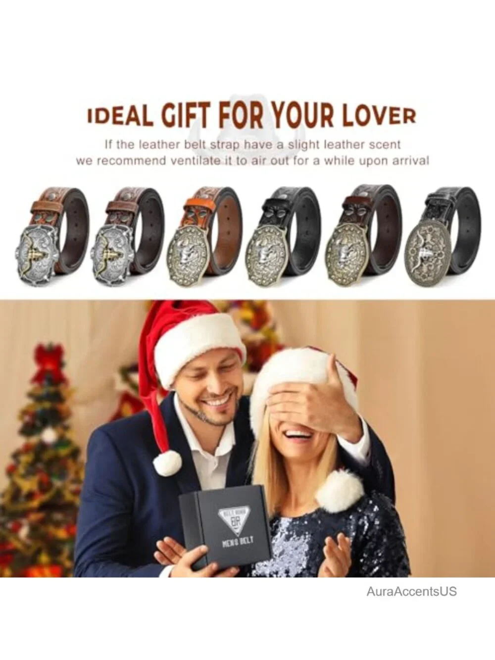 Western Leather Belt with Removable Buckle for Men Women Country Cowboy Belt
